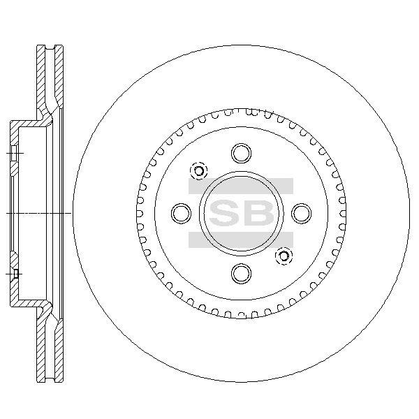 Sangsin SD2043 Тормозной диск передний вентилируемый SD2043: Купить в Польше - Отличная цена на 2407.PL!