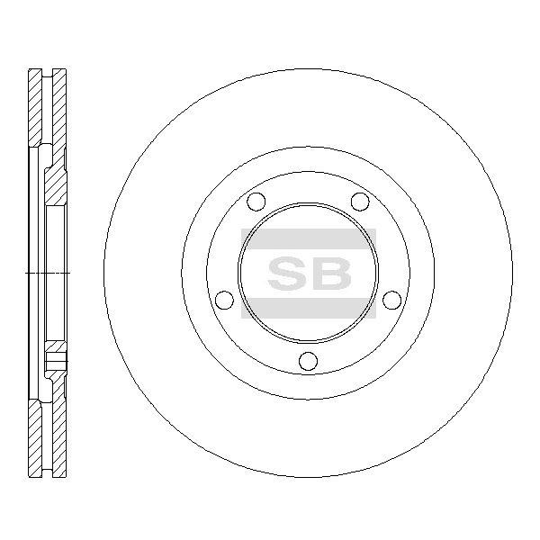 Sangsin SD2055 Тормозной диск передний вентилируемый SD2055: Купить в Польше - Отличная цена на 2407.PL!
