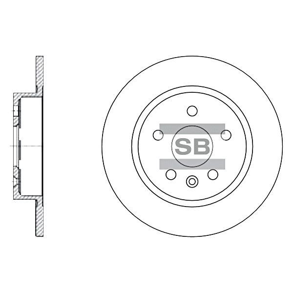 Sangsin SD3032 Тормозной диск задний невентилируемый SD3032: Отличная цена - Купить в Польше на 2407.PL!