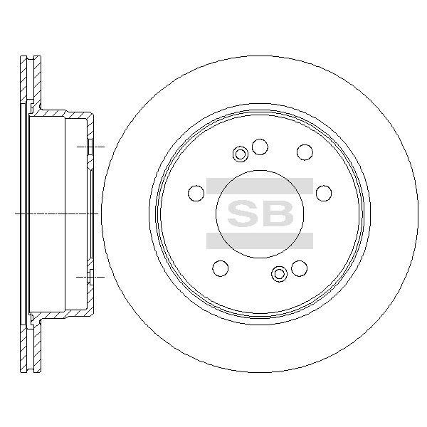Sangsin SD3043 Тормозной диск задний вентилируемый SD3043: Отличная цена - Купить в Польше на 2407.PL!