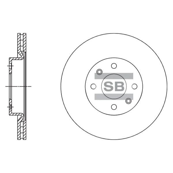 Sangsin SD3061 Тормозной диск передний вентилируемый SD3061: Отличная цена - Купить в Польше на 2407.PL!