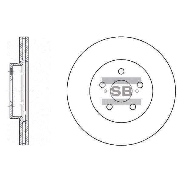 Sangsin SD4001 Тормозной диск передний вентилируемый SD4001: Отличная цена - Купить в Польше на 2407.PL!