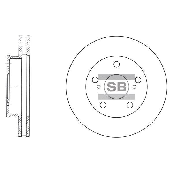 Sangsin SD4007 Тормозной диск передний вентилируемый SD4007: Отличная цена - Купить в Польше на 2407.PL!