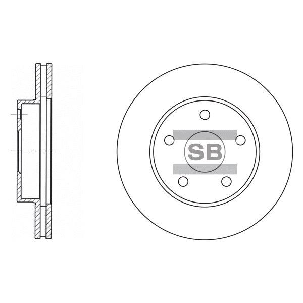 Sangsin SD4018 Front brake disc ventilated SD4018: Buy near me in Poland at 2407.PL - Good price!