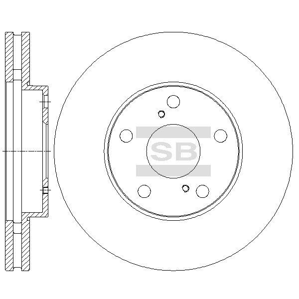 Sangsin SD4029 Front brake disc ventilated SD4029: Buy near me in Poland at 2407.PL - Good price!