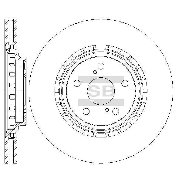 Sangsin SD4034 Тормозной диск передний вентилируемый SD4034: Отличная цена - Купить в Польше на 2407.PL!