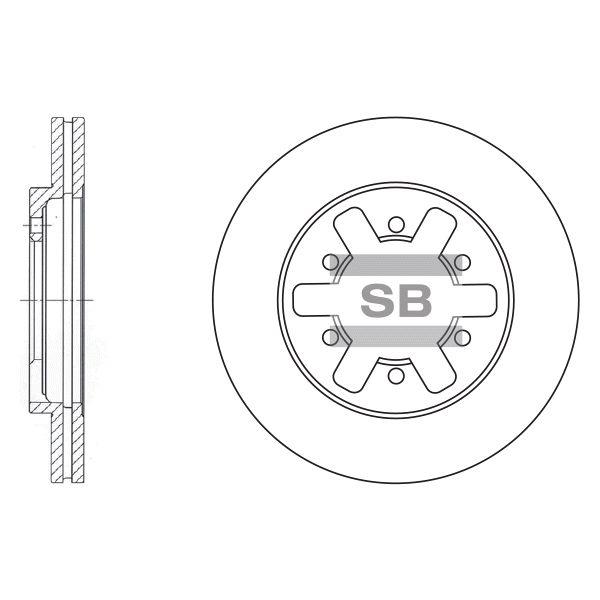 Sangsin SD4201 Тормозной диск передний вентилируемый SD4201: Отличная цена - Купить в Польше на 2407.PL!