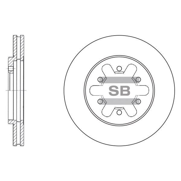 Sangsin SD4206 Тормозной диск передний вентилируемый SD4206: Отличная цена - Купить в Польше на 2407.PL!