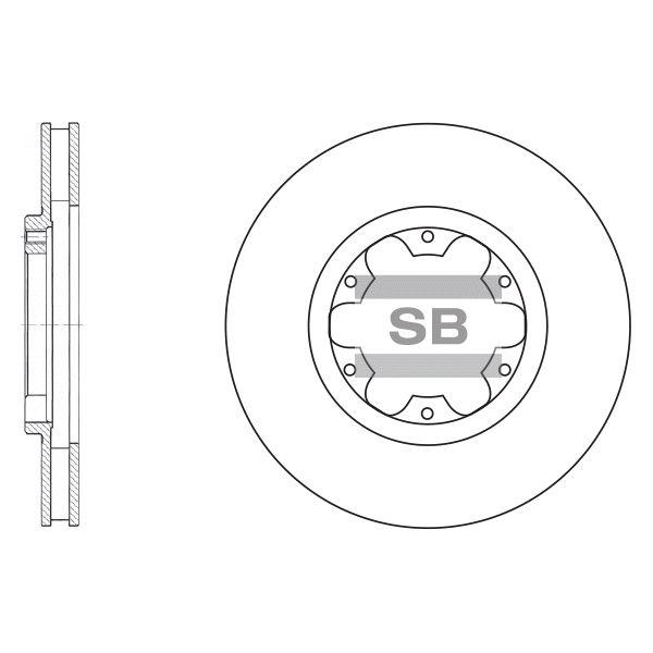 Sangsin SD4214 Тормозной диск передний вентилируемый SD4214: Отличная цена - Купить в Польше на 2407.PL!