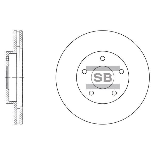 Sangsin SD4215 Диск гальмівний передній вентильований SD4215: Приваблива ціна - Купити у Польщі на 2407.PL!