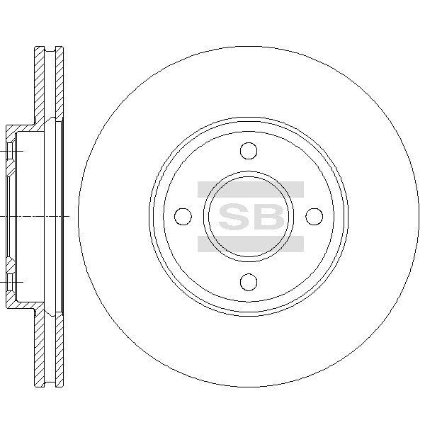 Sangsin SD4235 Innenbelüftete Bremsscheibe vorne SD4235: Kaufen Sie zu einem guten Preis in Polen bei 2407.PL!