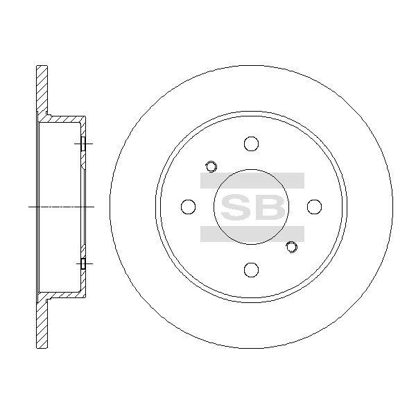 Sangsin SD4236 Bremsscheibe hinten, unbelüftet SD4236: Kaufen Sie zu einem guten Preis in Polen bei 2407.PL!