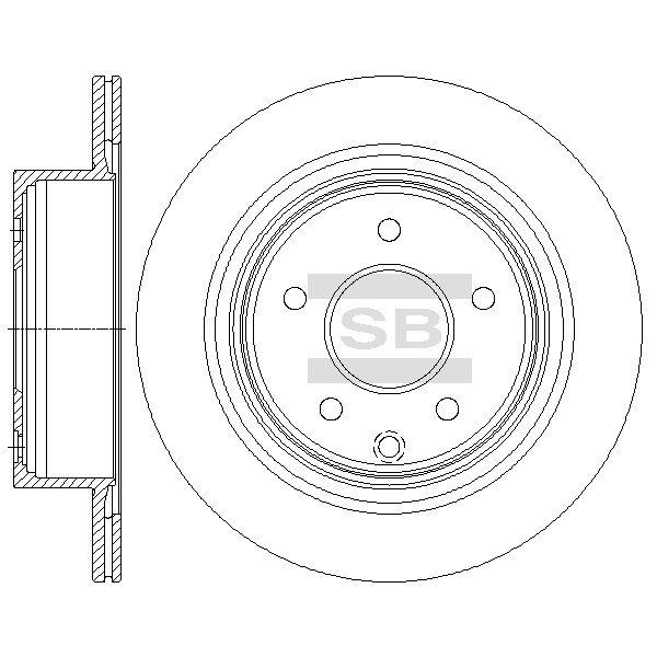 Sangsin SD4241 Rear ventilated brake disc SD4241: Buy near me in Poland at 2407.PL - Good price!