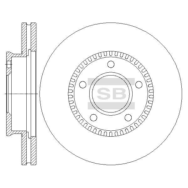 Sangsin SD4410 Тормозной диск передний вентилируемый SD4410: Отличная цена - Купить в Польше на 2407.PL!