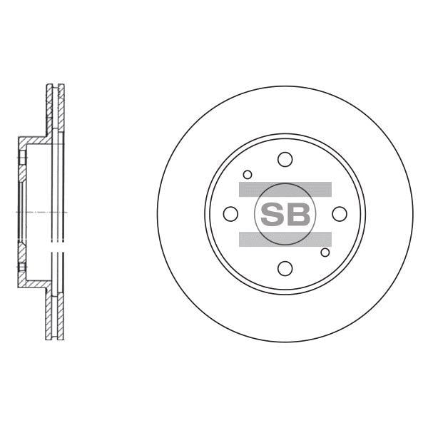 Sangsin SD4602 Тормозной диск передний вентилируемый SD4602: Отличная цена - Купить в Польше на 2407.PL!
