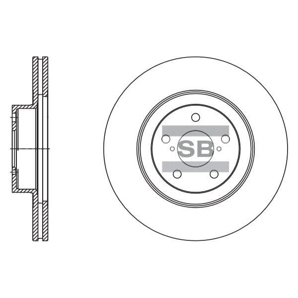 Sangsin SD4703 Тормозной диск передний вентилируемый SD4703: Купить в Польше - Отличная цена на 2407.PL!