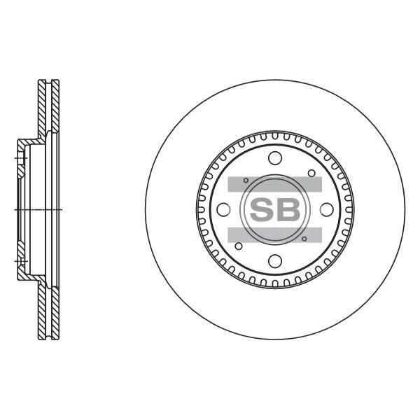 Sangsin SD4803 Тормозной диск передний вентилируемый SD4803: Отличная цена - Купить в Польше на 2407.PL!