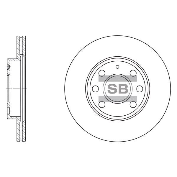 Sangsin SD5102 Тормозной диск передний вентилируемый SD5102: Отличная цена - Купить в Польше на 2407.PL!