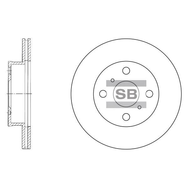 Sangsin SD4009 Front brake disc ventilated SD4009: Buy near me in Poland at 2407.PL - Good price!