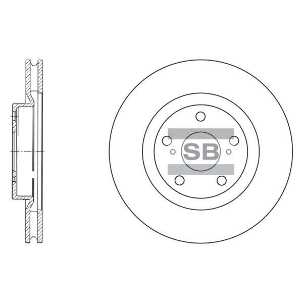 Sangsin SD4015 Front brake disc ventilated SD4015: Buy near me in Poland at 2407.PL - Good price!