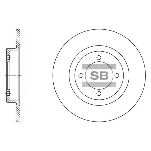 Sangsin SD4221 Тормозной диск передний невентилируемый SD4221: Отличная цена - Купить в Польше на 2407.PL!