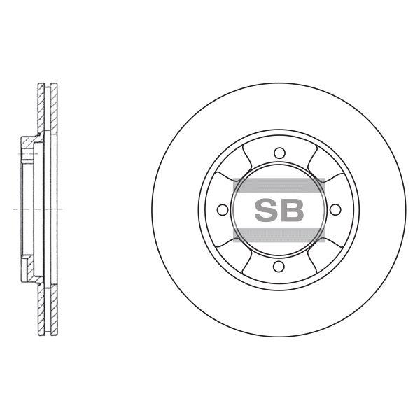Sangsin SD4314 Front brake disc ventilated SD4314: Buy near me in Poland at 2407.PL - Good price!