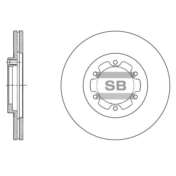 Sangsin SD4501 Тормозной диск передний вентилируемый SD4501: Купить в Польше - Отличная цена на 2407.PL!