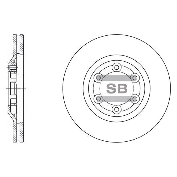 Sangsin SD4502 Тормозной диск передний вентилируемый SD4502: Отличная цена - Купить в Польше на 2407.PL!