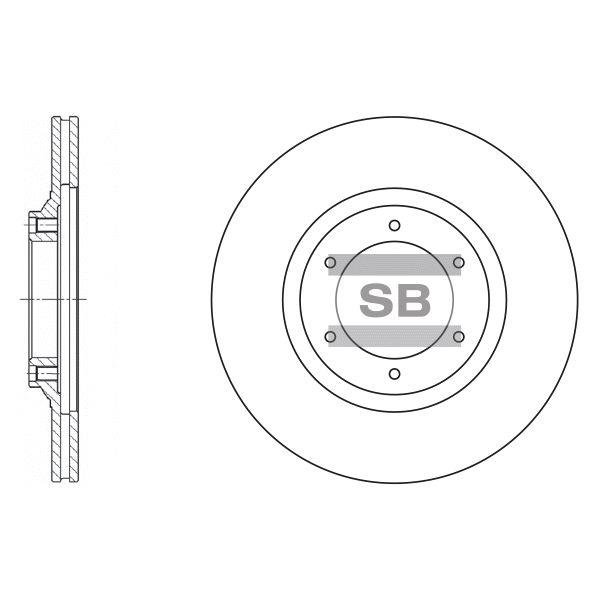 Sangsin SD4503 Тормозной диск передний вентилируемый SD4503: Отличная цена - Купить в Польше на 2407.PL!