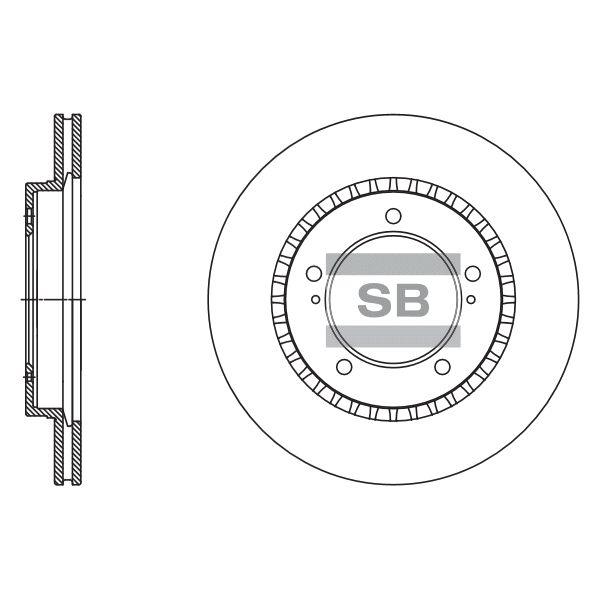 Sangsin SD4802 Диск гальмівний передній вентильований SD4802: Приваблива ціна - Купити у Польщі на 2407.PL!