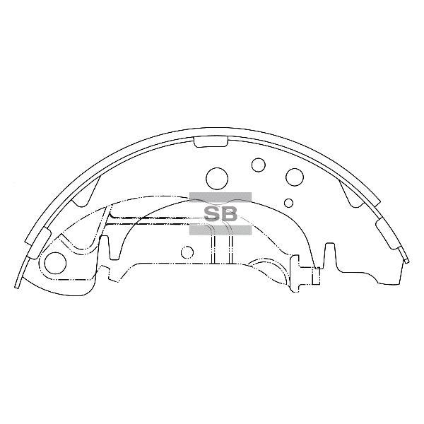 Sangsin SA020 Колодки тормозные барабанные задние, комплект SA020: Отличная цена - Купить в Польше на 2407.PL!