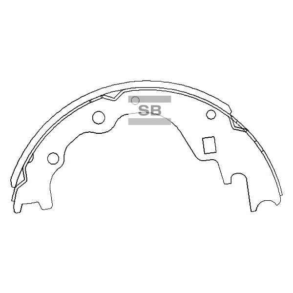 Sangsin SA127 Drum brake shoes rear, set SA127: Buy near me at 2407.PL in Poland at an Affordable price!