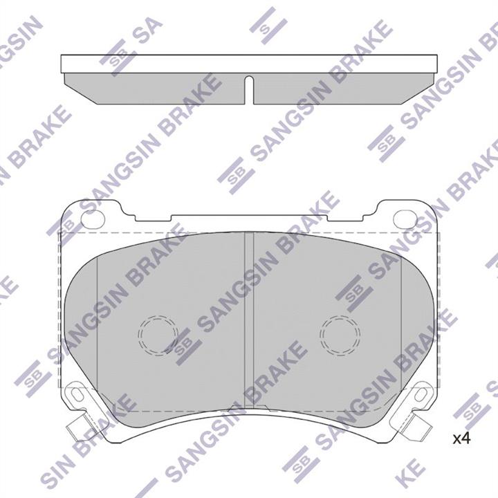 Sangsin SP1206 Front disc brake pads, set SP1206: Buy near me in Poland at 2407.PL - Good price!