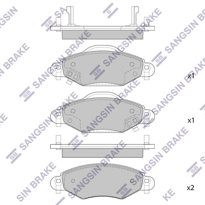 Sangsin SP1419 Front disc brake pads, set SP1419: Buy near me at 2407.PL in Poland at an Affordable price!