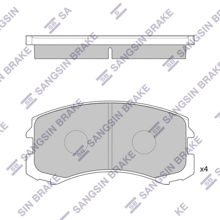 Sangsin SP1255 Front disc brake pads, set SP1255: Buy near me at 2407.PL in Poland at an Affordable price!