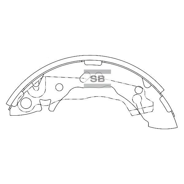 Sangsin SA096 Drum brake shoes rear, set SA096: Buy near me in Poland at 2407.PL - Good price!