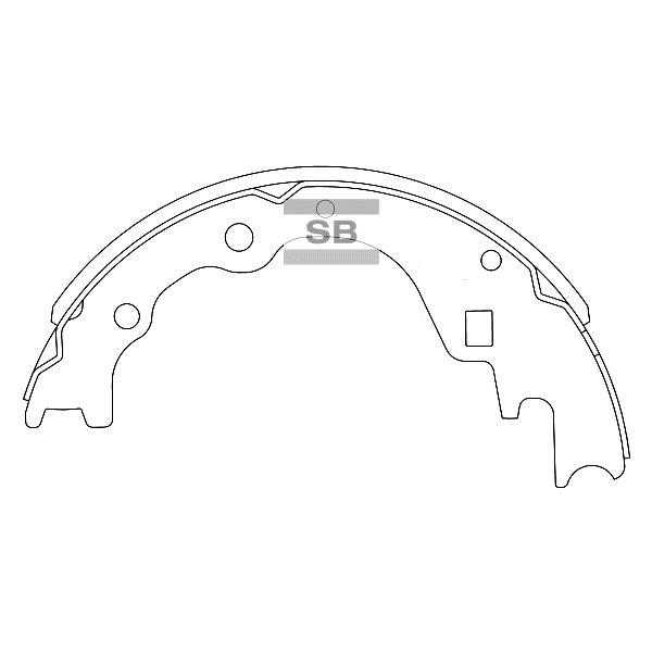 Sangsin SA044 Drum brake shoes rear, set SA044: Buy near me in Poland at 2407.PL - Good price!