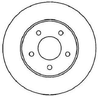 Alanko 305662 Rear brake disc, non-ventilated 305662: Buy near me at 2407.PL in Poland at an Affordable price!