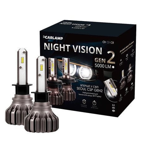Carlamp NVGH1 LED bulbs kit Carlamp Night Vision Gen2 H1 12V 25W 5500K (2 pc.) NVGH1: Buy near me in Poland at 2407.PL - Good price!