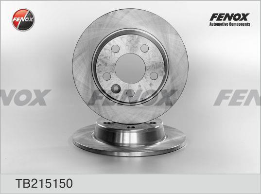 Fenox TB215150 Rear brake disc, non-ventilated TB215150: Buy near me in Poland at 2407.PL - Good price!