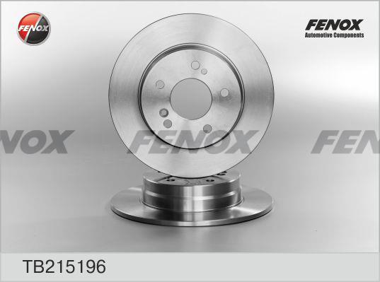 Fenox TB215196 Rear brake disc, non-ventilated TB215196: Buy near me in Poland at 2407.PL - Good price!