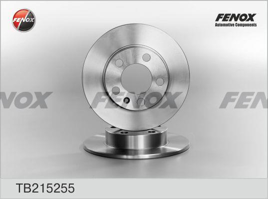Fenox TB215255 Rear brake disc, non-ventilated TB215255: Buy near me in Poland at 2407.PL - Good price!