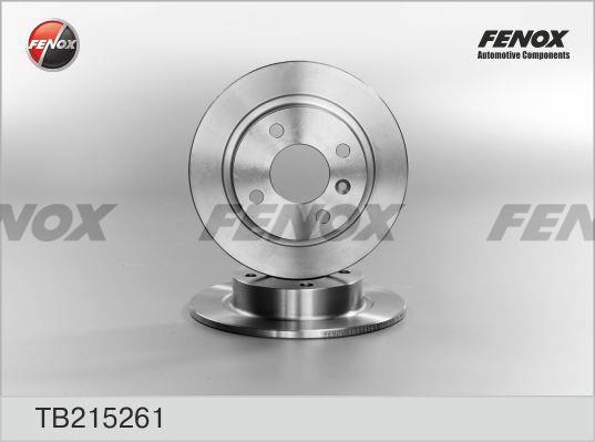Fenox TB215261 Rear brake disc, non-ventilated TB215261: Buy near me in Poland at 2407.PL - Good price!