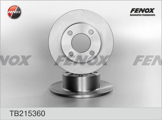 Fenox TB215360 Bremsscheibe hinten, unbelüftet TB215360: Kaufen Sie zu einem guten Preis in Polen bei 2407.PL!