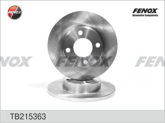 Fenox TB215363 Unventilated front brake disc TB215363: Buy near me in Poland at 2407.PL - Good price!