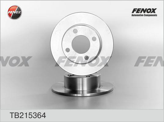Fenox TB215364 Rear brake disc, non-ventilated TB215364: Buy near me in Poland at 2407.PL - Good price!
