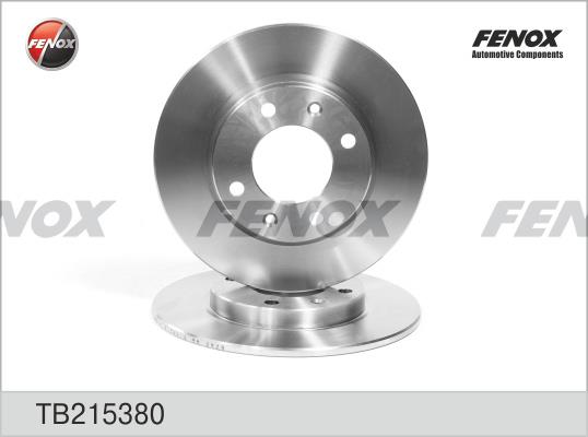 Fenox TB215380 Rear brake disc, non-ventilated TB215380: Buy near me in Poland at 2407.PL - Good price!
