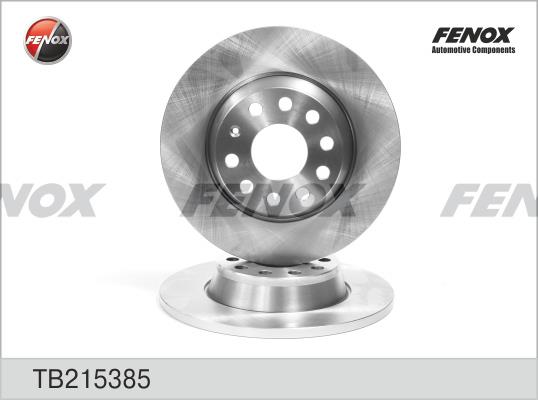 Fenox TB215385 Rear brake disc, non-ventilated TB215385: Buy near me in Poland at 2407.PL - Good price!