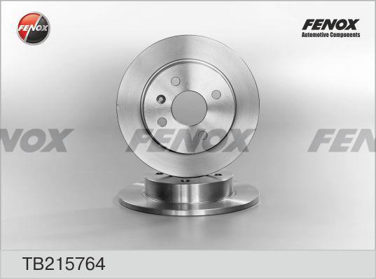 Fenox TB215764 Rear brake disc, non-ventilated TB215764: Buy near me in Poland at 2407.PL - Good price!