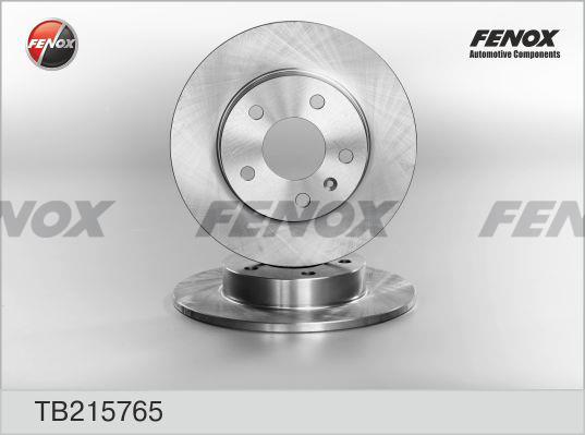 Fenox TB215765 Rear brake disc, non-ventilated TB215765: Buy near me in Poland at 2407.PL - Good price!